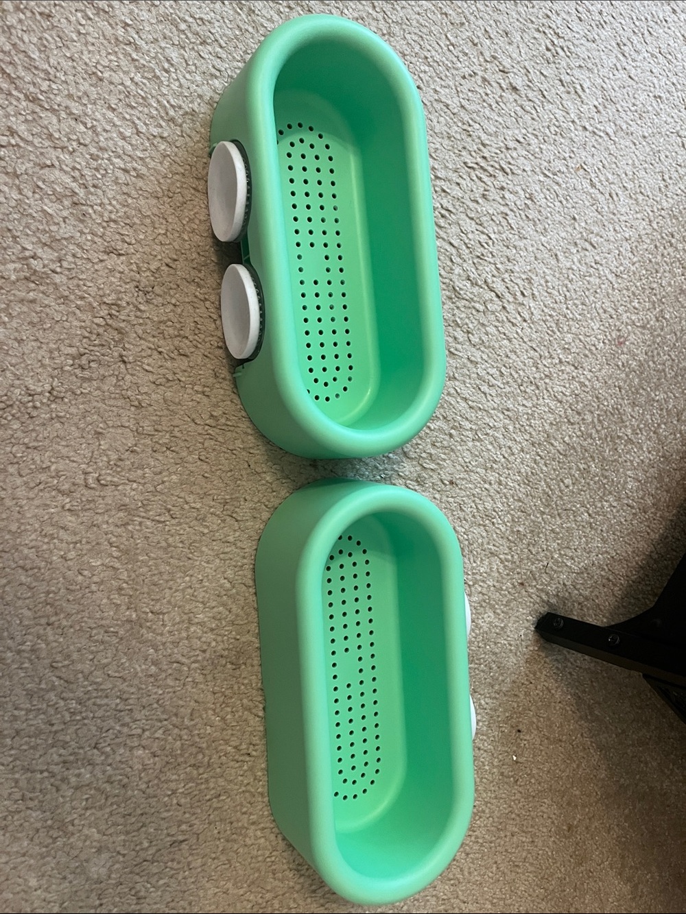 IKEA Green bathroom trays with silicone stick pads
